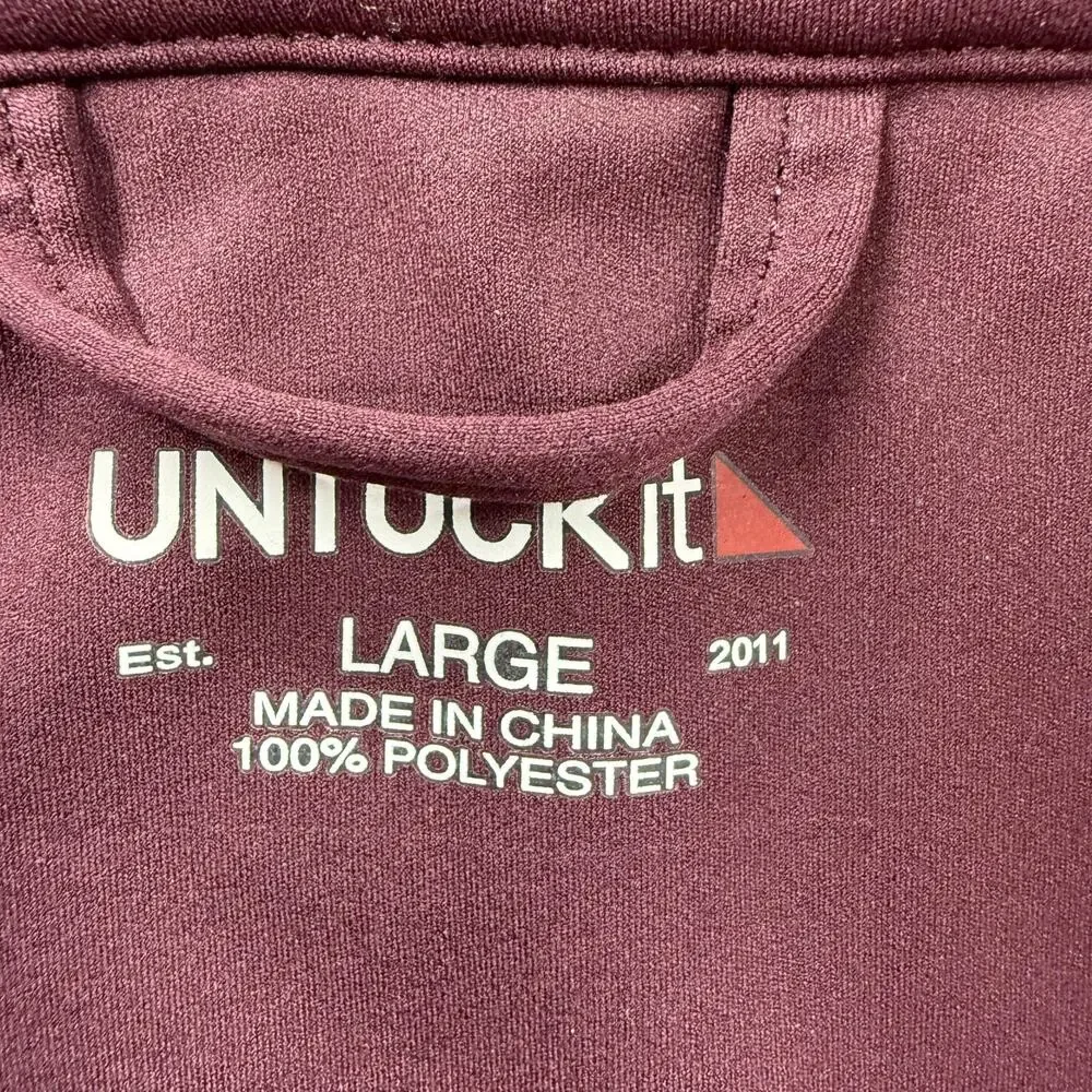 UNTUCKit Kezoh Jacket Mens Large Purple Full Zip‎ Fleece Polyester Casual